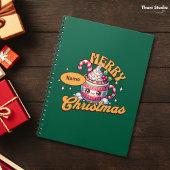 Frohe Weihnachten Niedliche Schokolade Tasse Notizblock