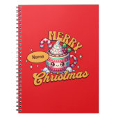 Frohe Weihnachten Niedliche Schokolade Tasse Notizblock (Vorderseite)