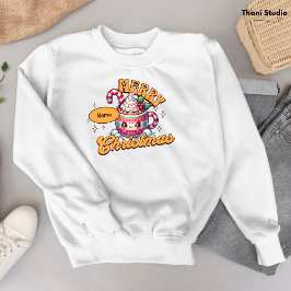 Frohe Weihnachten Niedliche Schokolade Tasse Sweatshirt