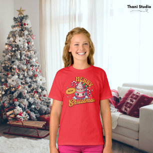 Frohe Weihnachten Niedliche Schokolade Tasse T-Shirt