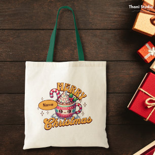 Frohe Weihnachten Niedliche Schokolade Tasse Tragetasche