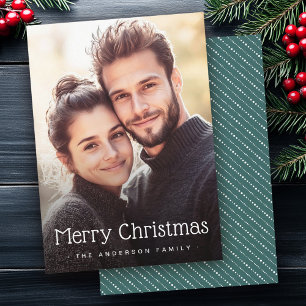 Frohe Weihnachten niedliche Streifen grün Foto