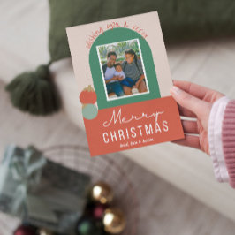 Frohe Weihnachten Niedliche Weihnachtsfotokarte