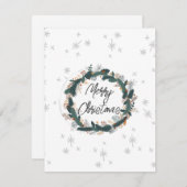 Frohe Weihnachten niedlichen Bauernhof modern weiß Mitteilungskarte (Vorne/Hinten)