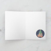 Frohe Weihnachten Niedlichen Fox Couple und Baum Karte (Innenseite)