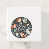 Frohe Weihnachten Niedlichen Füchse und Kaninchen  Geschenkanhänger (Beispiel)