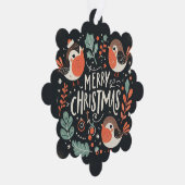 Frohe Weihnachten Niedlichen Füchse und Kaninchen  Ornament Karte (Rechts)