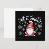 Frohe Weihnachten Niedlichen Gnome Let It Snow Win (Vorne/Hinten)