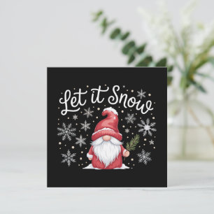 Frohe Weihnachten Niedlichen Gnome Let It Snow Win