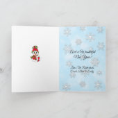 Frohe Weihnachten Niedlichen Urlaub Llama Festival Karte (Innenseite)