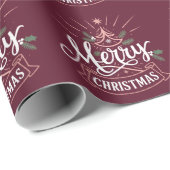 Frohe Weihnachten Niedlichen Weihnachtsbaum Weihna Geschenkpapier (Rolleneckpunkt)