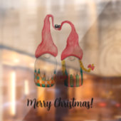 Frohe Weihnachten Niedlichen Winter Gnome in der L Fensteraufkleber (Blatt 2)