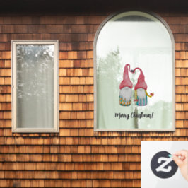 Frohe Weihnachten Niedlichen Winter Gnome in der L Fensteraufkleber