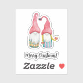 Frohe Weihnachten Niedlichen Wintergärten in Liebe Aufkleber (Blatt)