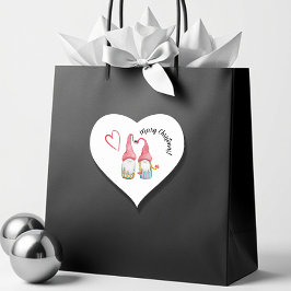 Frohe Weihnachten Niedlichen Wintergärten in Liebe Herz-Aufkleber