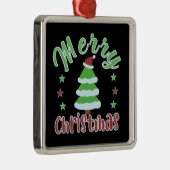 Frohe Weihnachten, niedlicher Baum mit Weihnachtsm Ornament Aus Metall (Rechts)
