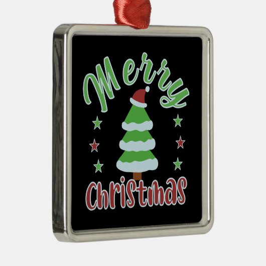 Frohe Weihnachten, niedlicher Baum mit Weihnachtsm Ornament Aus Metall (Rechts)