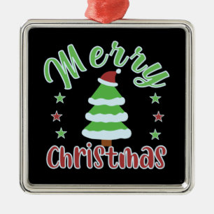 Frohe Weihnachten, niedlicher Baum mit Weihnachtsm Ornament Aus Metall