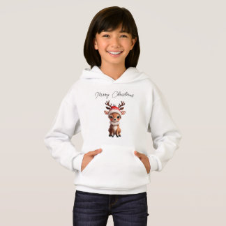 Frohe Weihnachten, Niedlicher Cartoon von Tier - H Hoodie