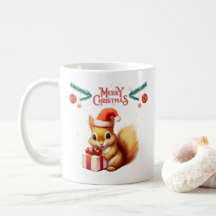 Frohe Weihnachten - Niedlicher Chipmunk Kaffeetasse
