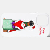 Frohe Weihnachten Niedlicher Doberman in Santa Out Case-Mate iPhone Hülle (Rückseite (Horizontal))