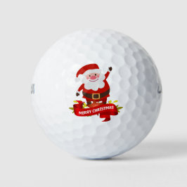 Frohe Weihnachten Niedlicher Feiertag Weihnachten Golfball