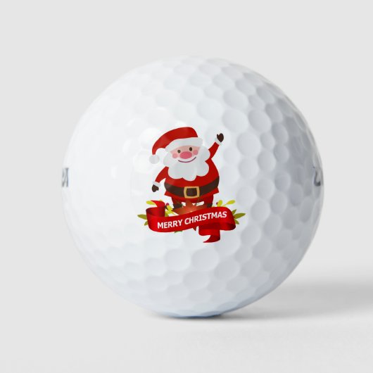 Frohe Weihnachten Niedlicher Feiertag Weihnachten Golfball (Vorderseite)