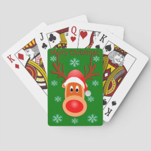 Frohe Weihnachten Niedlicher Hirsch Poker Spielkar Spielkarten