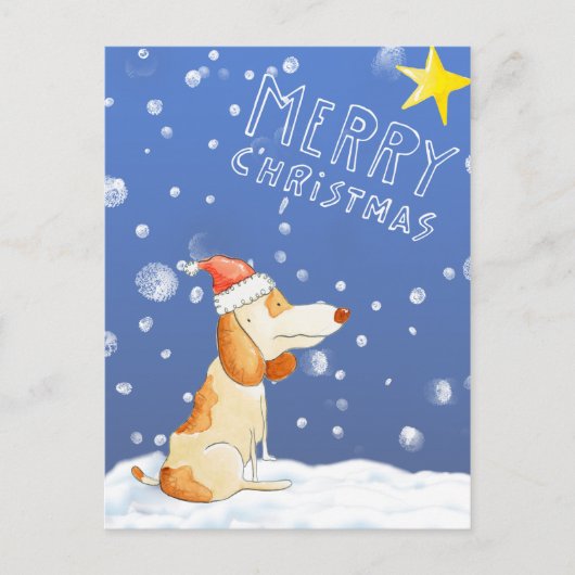 Frohe Weihnachten - Niedlicher Hund (Vorderseite)