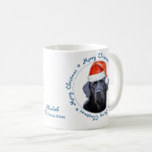 Frohe Weihnachten Niedlicher Hund Retriever Black Kaffeetasse (VorderseiteRechts)