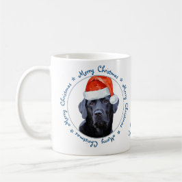 Frohe Weihnachten Niedlicher Hund Retriever Black  Kaffeetasse