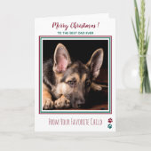 Frohe Weihnachten Niedlicher Hund Vater (Vorderseite)