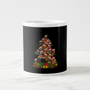 Frohe Weihnachten Niedlicher Hund Weihnachtsbaum Jumbo-Tasse