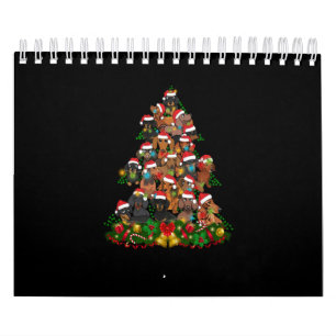 Frohe Weihnachten   Niedlicher Hund Weihnachtsbaum Kalender