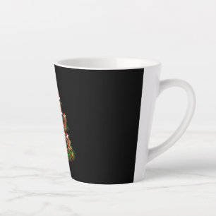 Frohe Weihnachten Niedlicher Hund Weihnachtsbaum Milchtasse