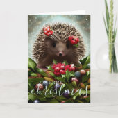 Frohe Weihnachten Niedlicher Igel (Vorderseite)