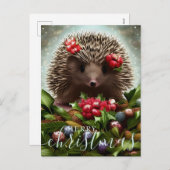 Frohe Weihnachten Niedlicher Igel (Vorne/Hinten)