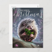 Frohe Weihnachten Niedlicher Igel (Vorne/Hinten)