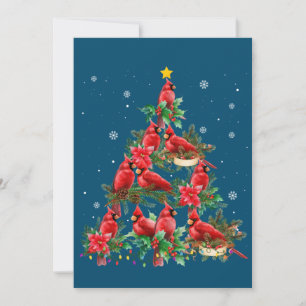 Frohe Weihnachten Niedlicher Kardinal Bird Lovers Einladung