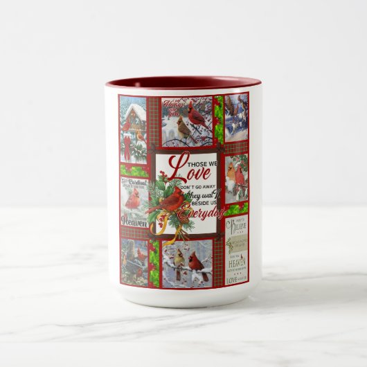 Frohe Weihnachten Niedlicher Kardinal Bird Lovers Tasse (Zentrum)