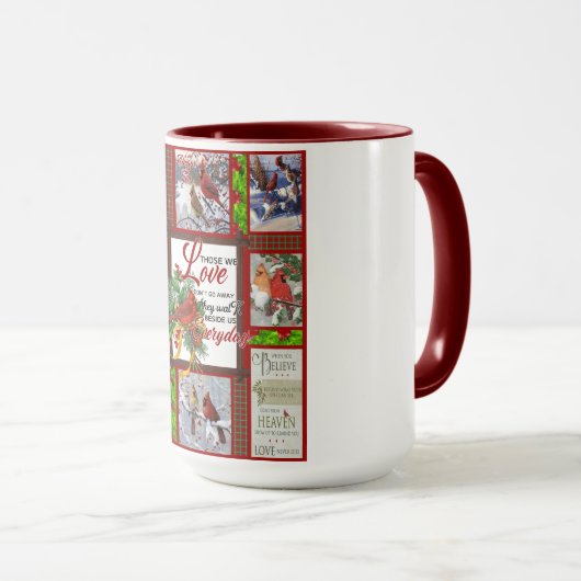 Frohe Weihnachten Niedlicher Kardinal Bird Lovers Tasse (VorderseiteRechts)