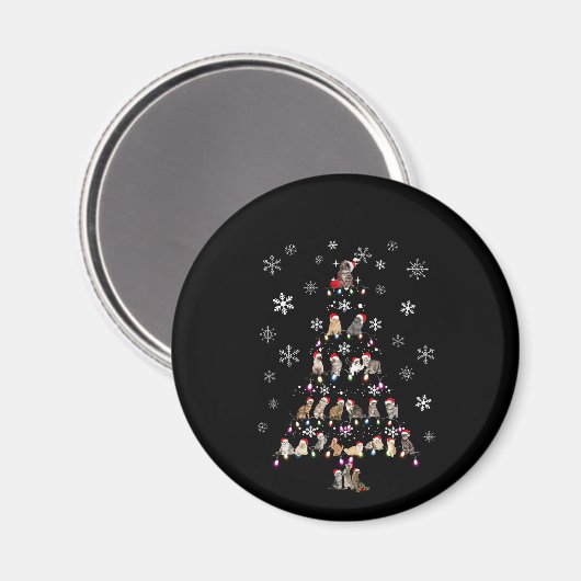 Frohe Weihnachten | Niedlicher Katzenweihbaum Magnet (Vorderseite/Rückseite)