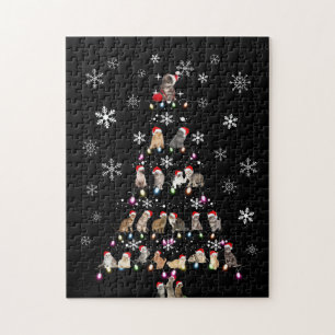 Frohe Weihnachten   Niedlicher Katzenweihbaum Puzzle