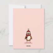 frohe Weihnachten niedlicher Pinguin (Rückseite)