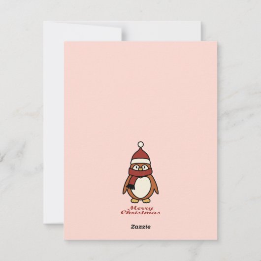 frohe Weihnachten niedlicher Pinguin (Rückseite)