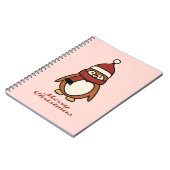 frohe Weihnachten niedlicher Pinguin Notizblock (Linke Seite)