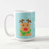 Frohe Weihnachten - Niedlicher Rentier mit Roter N Kaffeetasse (Links)