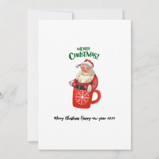 Frohe Weihnachten niedlicher Santaklaus für Freund Einladung