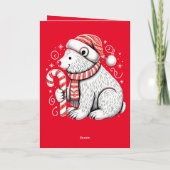 Frohe Weihnachten Niedlicher Schneemann4 Karte (Rückseite)