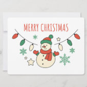 Frohe Weihnachten, Niedlicher Schneemann, Weihnach (Vorderseite)